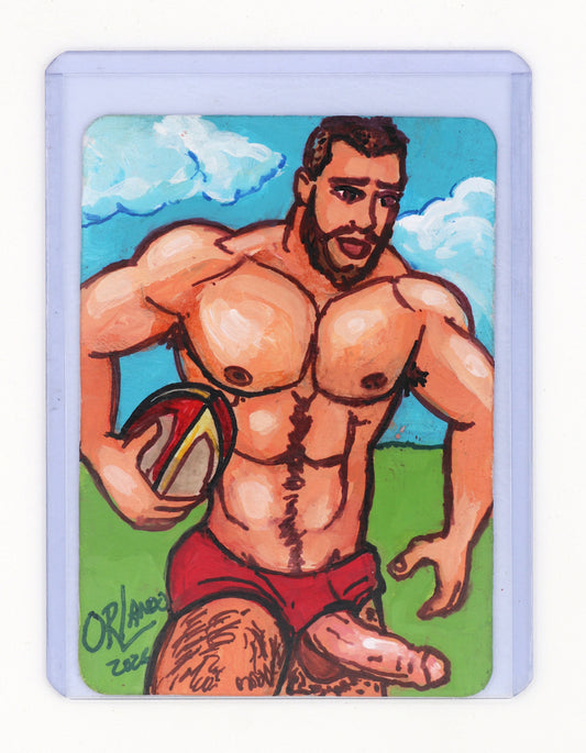 Joe: Loose on the Field — alternate photograph of the original ACEO card by Orlando Burgos.